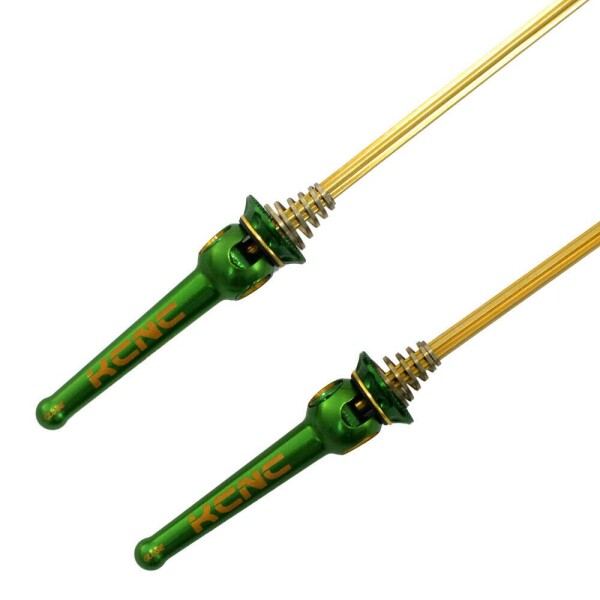 KCNC Grooving QR Road Titanium Axle Hub Skewer, Green, KQR05-001GR