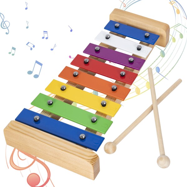 Rxakudedo 鉄琴 カラフル ミュージカル教材 マレット付き オルフ楽器