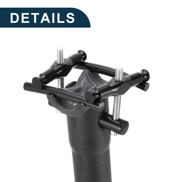 TUCKBOLD 自転車シートポスト 軽量 自転車 サドルポスト シートチューブ マットブラック 1個 27.2x350mm カーボンファイバー