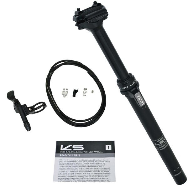 あき Kind Shock KS LEV 27.2x405mm Remote Dropper Adjustable Seatpost