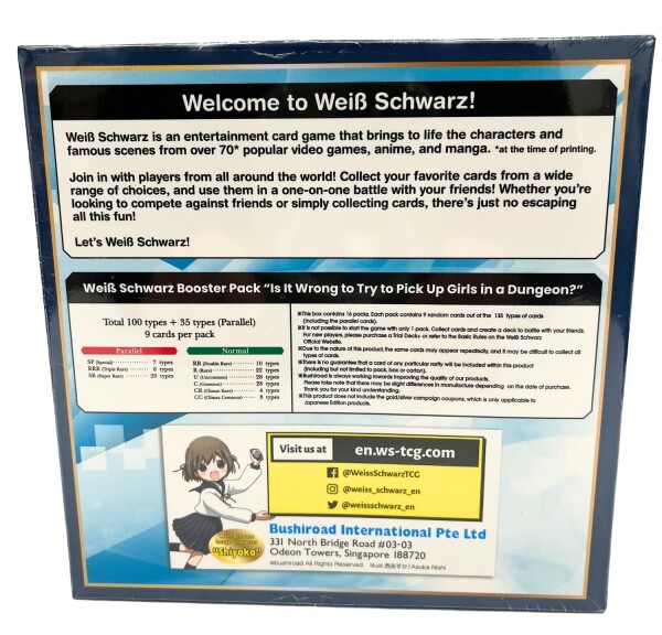 すみ*ページ Weiss Schwarz Booster Box is It Wrong to Try to Pick Up