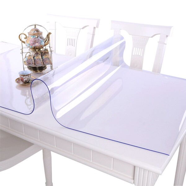EGROON PVC製 透明 テーブルクロス テーブルマット デスクマット 長さ40cm-240cm 透明マット 幅40cm-140cm テーブルカバー 厚さ2mm 矩形 多機能 防水 耐熱 耐久 汚れ防止 70*120CM