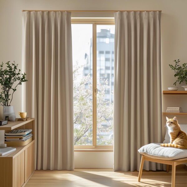 日本製 カーテン ドレープカーテン 遮光 3級遮光 洗える