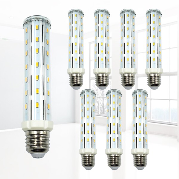 LEDコーンライト トウモロコシ型 LED電球 E26口金 作業灯-15W/1500Lm 電球色3000K 高輝度 100-120W白熱電球相当 省エネ 長寿命 街灯・倉庫・納戸・駐車場・車庫・工場・ガレージ対応 （8 個のパッ