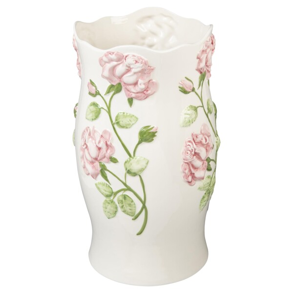 ポルトガル製 傘立て ローズ ピンク バラ レリーフ PAN-230P 傘立て