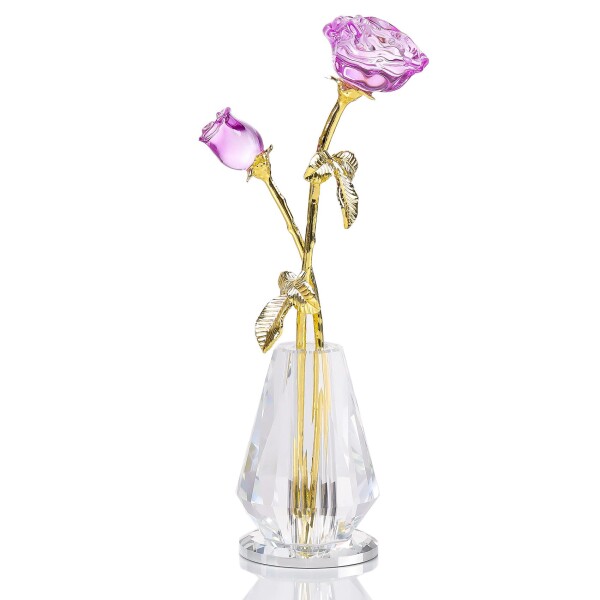 Kertari 誕生日 プレゼント 女性 人気 k9 クリスタル バラ花 枯れない花 薔薇 造花 インテリア ギフト 結婚祝 記念日 母の日 ホワイトデー クリスマス 退職 お祝いに適用 母 妻 彼女への贈り