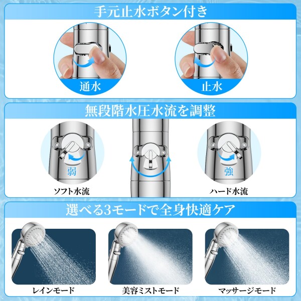 シャワーヘッド マイクロナノバブル 節水シャワーヘッド ウルトラ