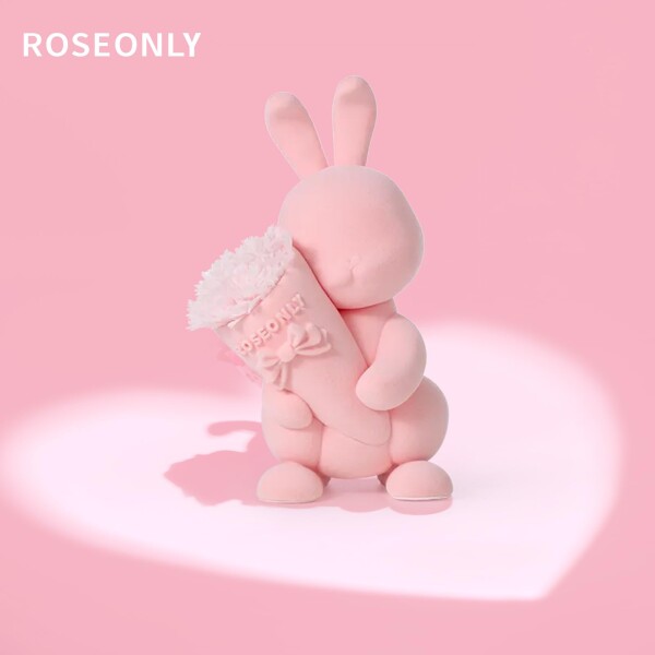 ROSEONLY プリザーブドフラワー ハニーラビットとデスティニーローズ