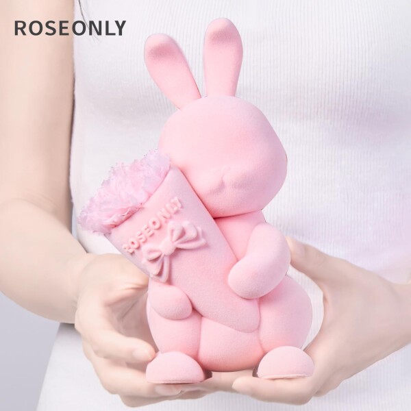 ROSEONLY] プリザーブドフラワー ラビット＆ローズ ウサギ＆バラ