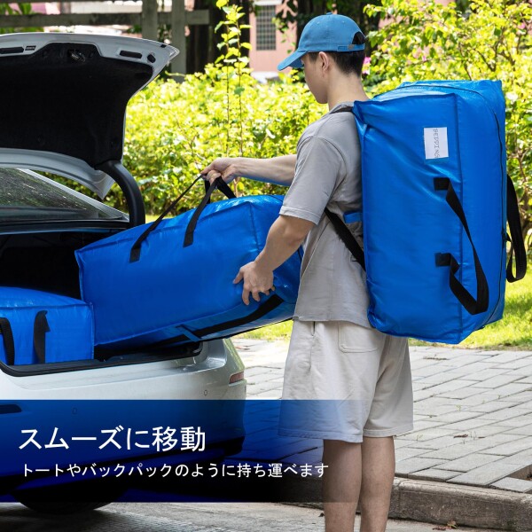 TAILI 大型収納袋 引越しバッグ 布団収納カバン 特大容量 ビッグバッグ 寝具ケース 持ち手付き 洋服 衣装ケース 羽毛ふとん 防塵防水  折りたたみ式 省スペース 引っ越し 背負える キャン 日用品・生活雑貨 