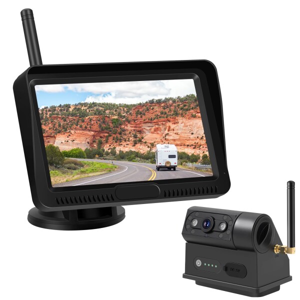 Tonowu 配線工事不要＆取付工事不要 5インチワイヤレスバックカメラ