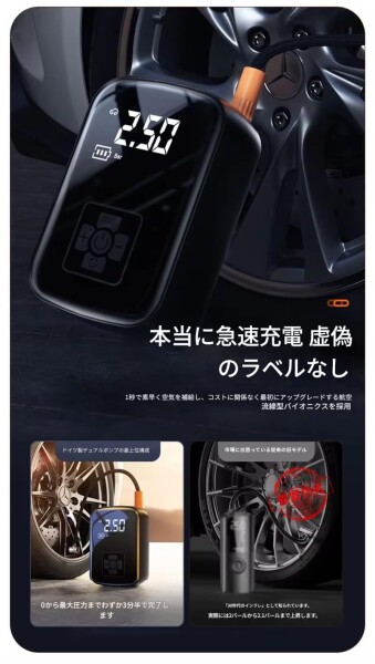 zmart LEIBOO 有線 無線 車用 エアコンプレッサー 150PSI