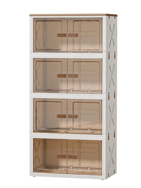 BLACKSPACE 棚 本棚 カラーボックス 4段 収納ボックス テレビ台 収納ケース コスメ収納 おしゃれ 収納ラック (両開き カーキ)