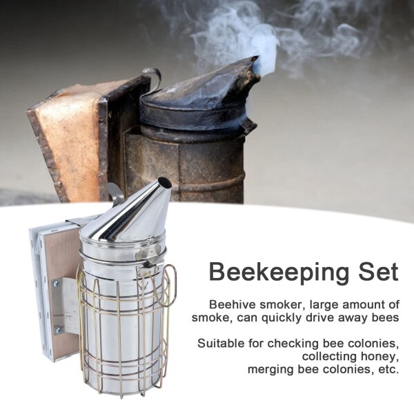 養蜂用品ツールセット、蜂の巣燻製器、蜂の巣燻製器アクセサリー、蜂ブラシ、スクレーパー、キャップ解除フォーク、給水装置、フレームグリップ付き 養蜂用品ツールセット、蜂の巣燻製器、蜂の巣燻製器アクセサリー、蜂