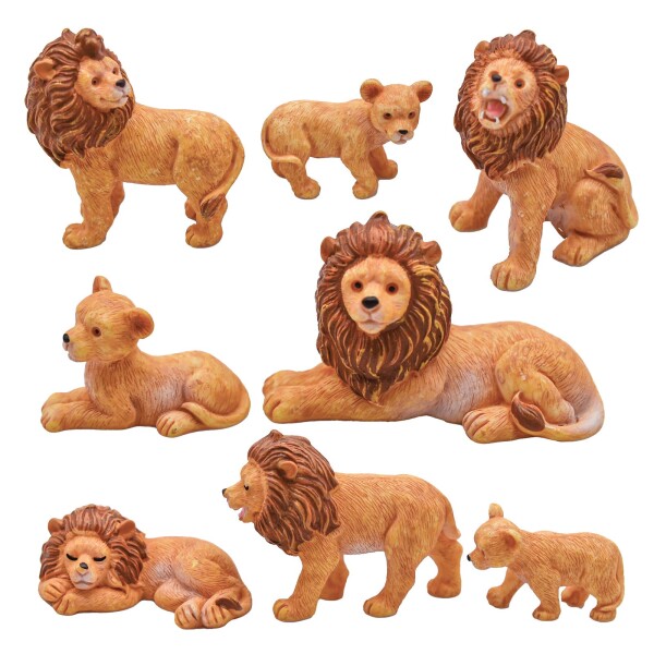 Pinenjoy ライオン置物 動物フィギュア リアル ミニチュア シ-ズ-の