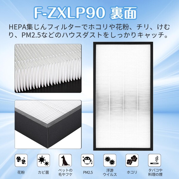 HOUQUA F-ZXLP90 集塵フィルター と F-ZXLD90 脱臭フィルター 加湿空気清浄機 F-VXS90 F-VXS70 F-V HOUQUA F-ZXLP90 集塵フィルター と F-ZXLD90 脱臭フィルター 加湿空気