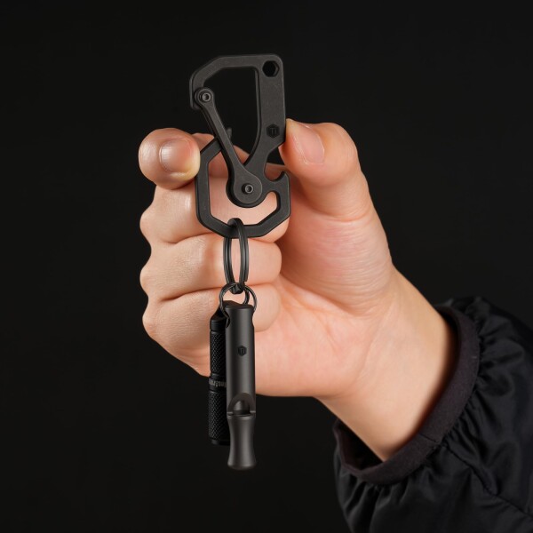 KeyUnity KU06BK マルチツールキーホルダー チタン製 キーホルダーツール ボトルオープナーキーホルダー ドライバー機能付き EDCツール KeyUnity KU06BK マルチツールキーホルダー チタン製 キーホルダー