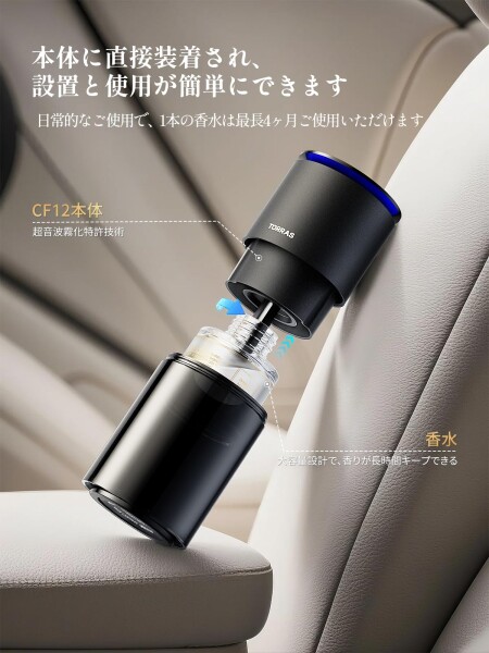 ceeniu 新品 アロマディフューザー 新品 CEENIU 車 消臭 アロマディフューザー雰囲気ライト・6ヶ月分大容量