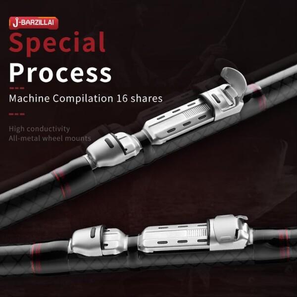 J-BARZILLAI OXMAN 伸縮釣り竿 3.6m 3.9m 4.2m 4.6m 5m ロングショット ポータブル 格納式 トラベルポール 24T 高炭素繊維 サーフ鯉竿遠投用ダムステンレススチール ガイド コルクハンドル バス サー