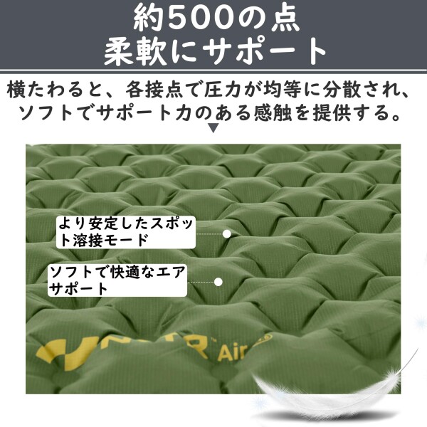 Naturehike エアーマット 高R値4.6 厚さ8cm -20[度]対応 540g超軽量 携帯便利 4シーズン 耐摩耗性 20Dナイロン 防潮防湿 保温耐寒 コンパクト 長方形 インフレーターマット 室内 アウトドア 空気ベ