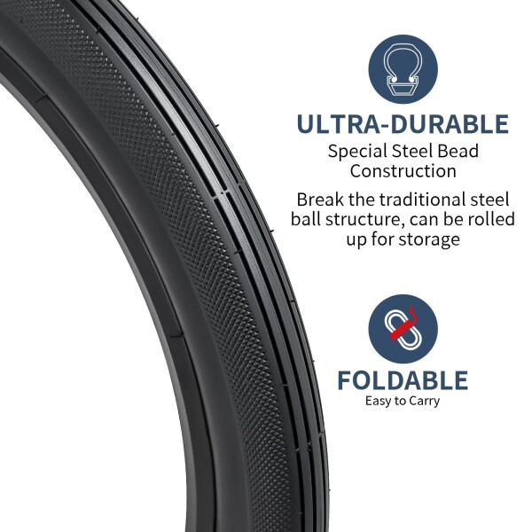 YunSCM 2本セット,20 1.95 タイヤ,20x1.95 53-406 自転車タイヤ + 20x1.75/2.125 チューブ 米式バルブ32mm+タイヤレバー,適用 20インチ 1.95 マウンテンバイク,Y-1330