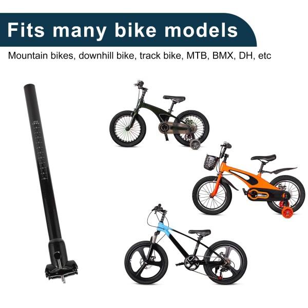 TUCKBOLD 自転車シートポスト ショック吸収 自転車サドルポスト シートチューブ グロスブラック 1個 22.2x400mm カーボンファイバー