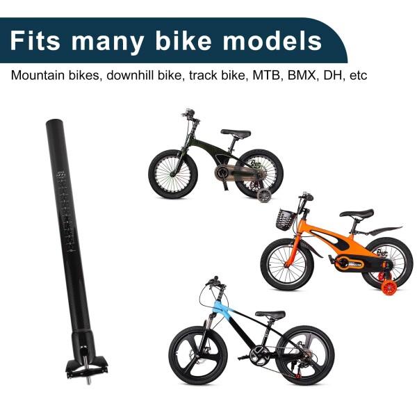 TUCKBOLD 自転車シートポスト ショック吸収 自転車サドルポスト シートチューブ グロスブラック 1個 25.5x300mm カーボンファイバー