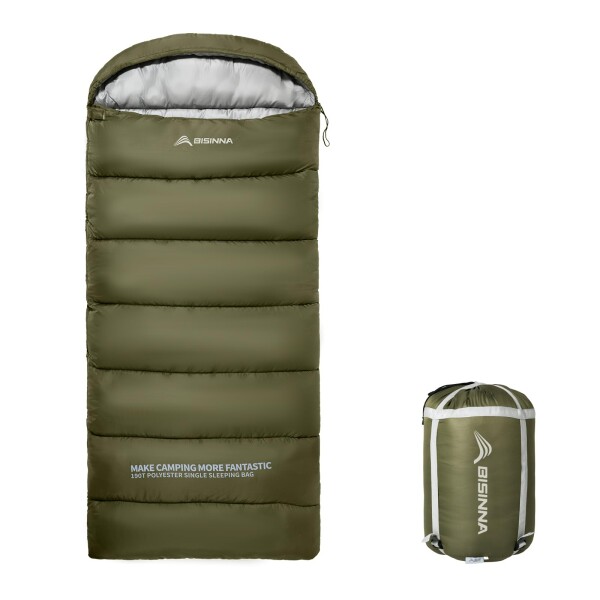 BISINNA グラフェン繊維 寝袋 軽量1.8kg オールシーズン対応 防水 収納袋付き アウトドア キャンプ 車中泊 登山用 封筒型シュラフ