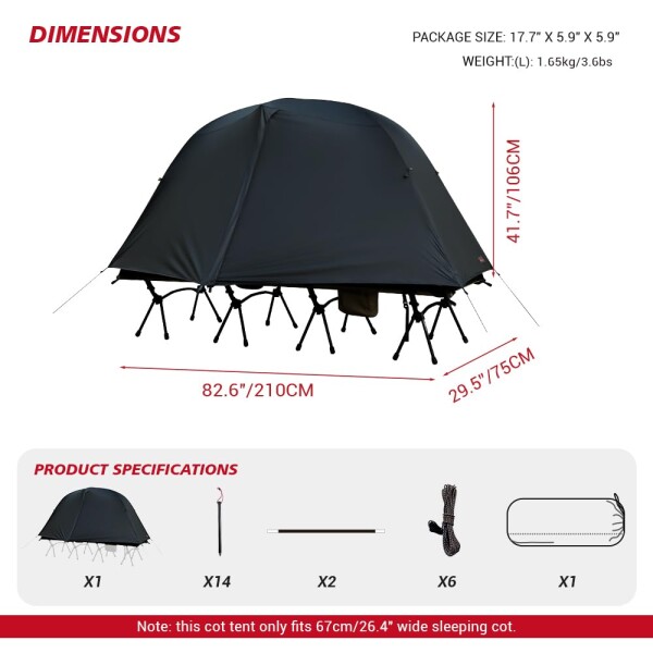 コットテント 一人用 3WAY 軽量 コンパクト Hill Zero テントコット
