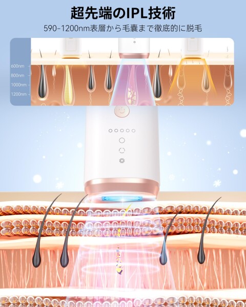 YUNDOO 脱毛器 VIO対応 メンズ レディース サロン級冷感無痛 VIO対応