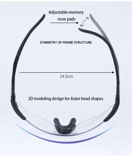 LAMEDA) サイクリング 調光サングラス UV400/防曇/軽量/強靭 RS100