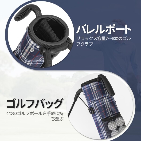 Rxakudedo ゴルフバック 超軽量 ゴルフクラブケース コンパクト ゴルフ