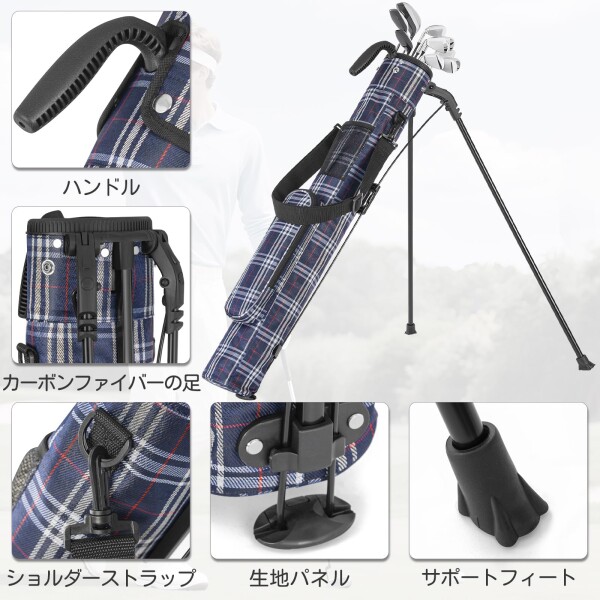 Rxakudedo ゴルフバック 超軽量 ゴルフクラブケース コンパクト ゴルフ