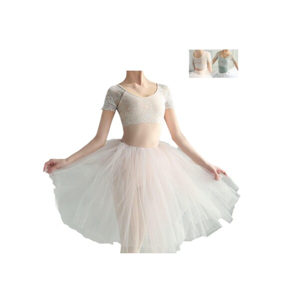 ProDance(プロダンス) レース ハーフカップ バレエ レオタード 背中開きタイプ PLHA005MA (ピンク, XL)