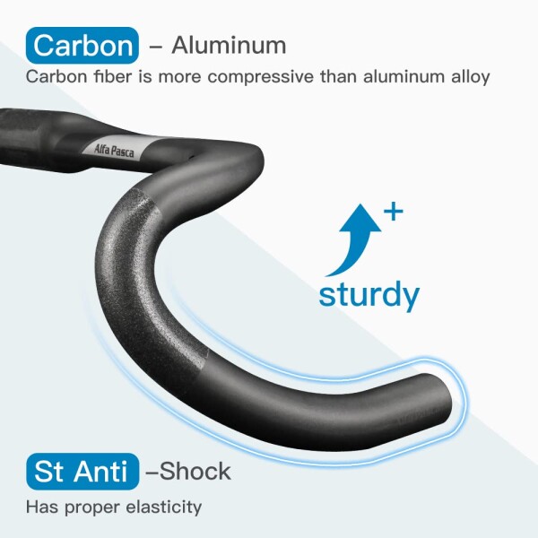ドロップハンドル Alfa Pasca カーボンエアロハンドル 31.8 カーボン