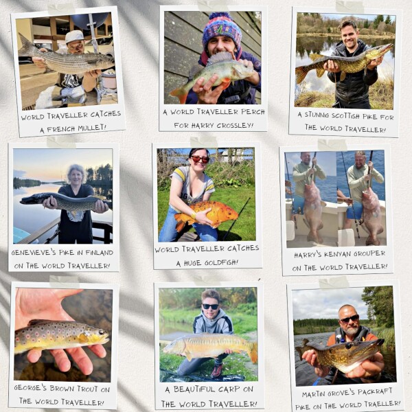 Rigged and Ready World Traveller Travel Fishing Rod Reel & Case Set コンパクト6セクション、2つのティップ。超コンパクトな持ち運びサイズ。2-in-1、1.9m + 2.15m（6.4' + 7'）フィッシングロッド + 2つのティ