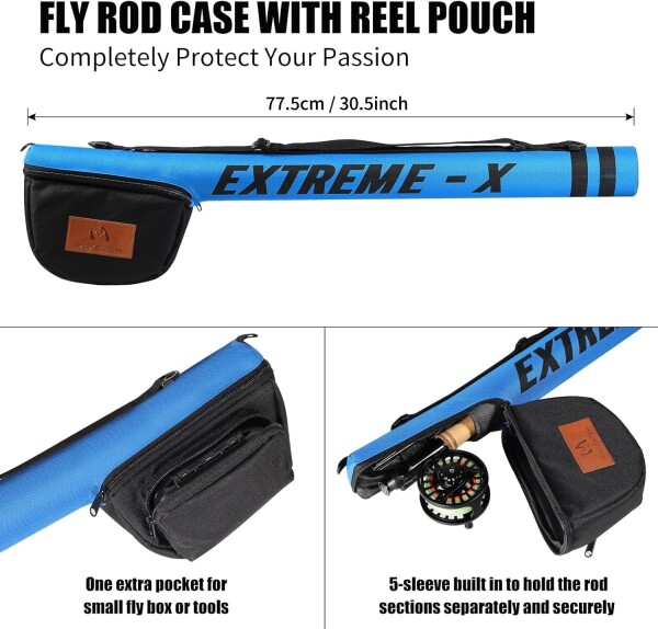 Maxcatch Extreme-X フライフィッシングロッドとリールのコンボ、3-8wt