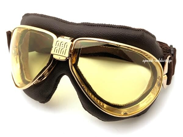 Nannini) TT GOGGLE（ナンニーニTTゴーグル） BROWN/GOLD × ANTI FOG