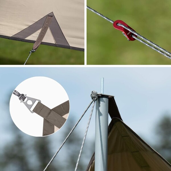 Naturehike 防水タープ UVカット 超軽量 携帯便利 多機能 アウトドアキャンプ用(3×4.38M, 六角形)