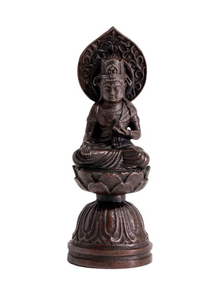 仏像 虚空蔵菩薩 7.8cm （蝋型銅製） 仏師：牧田秀雲 原型＿（丑・寅