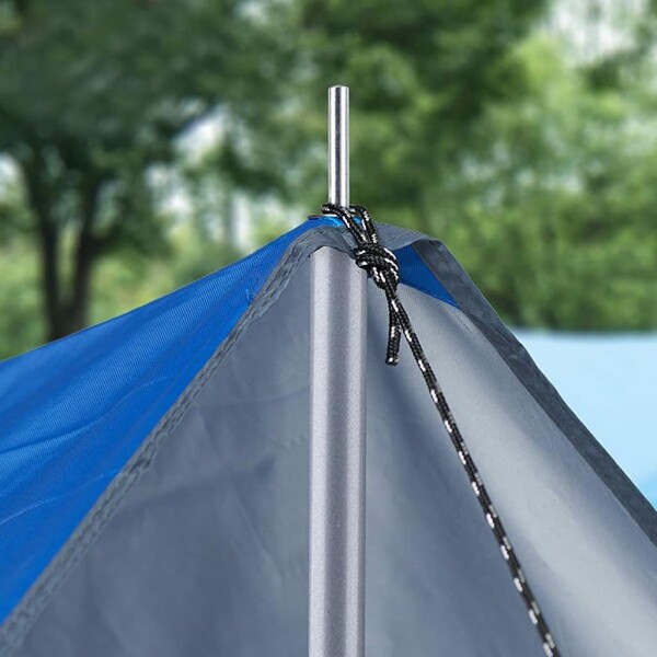 Naturehike タープポール亜鉛メッキ鉄ポール四段階天幕ポール長持ち使用できる２個入り収納ケース付き(白花色, 2.4M)