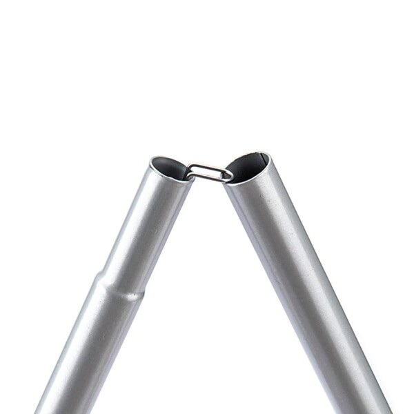 Naturehike タープポール亜鉛メッキ鉄ポール四段階天幕ポール長持ち使用できる２個入り収納ケース付き(白花色, 2.4M)