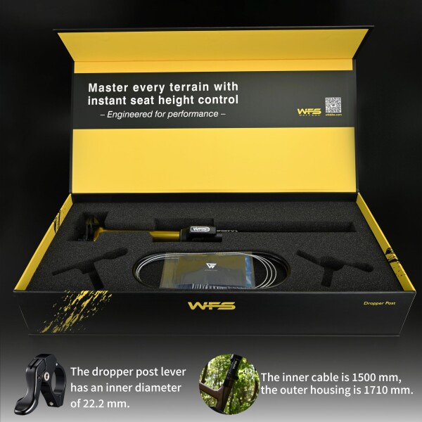 WFS TerraX ドロッパー シートポスト 31.6mm x 450mm 150mm 旅行 リモート 外部ケーブルルーティング ゴールド ? 頑丈な軽量7075アルミニウム。