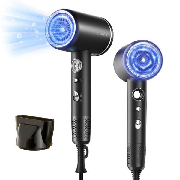ヘアドライヤー 大風量  3億高濃度マイナスイオン 高速ドライヤー 57[度]恒温ヘアケア 3段階風速調節 温冷風切替 低騒音 速乾ドライヤー 髪ヘアケア 過熱防止機能 静音 ノズル付き 軽量 家