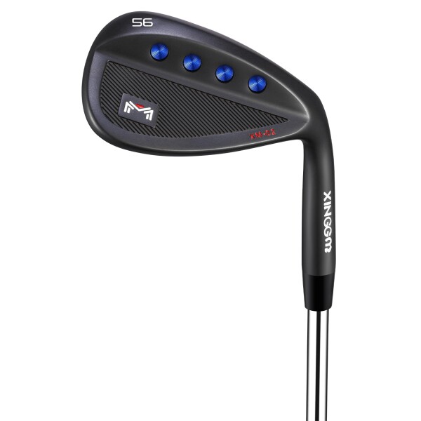 XINGGM サンドウェッジ 48度 50度 52度 54度 56度 58度 60度 (ブラック, スチール, Sフレックス, 56, 度, 右利き)