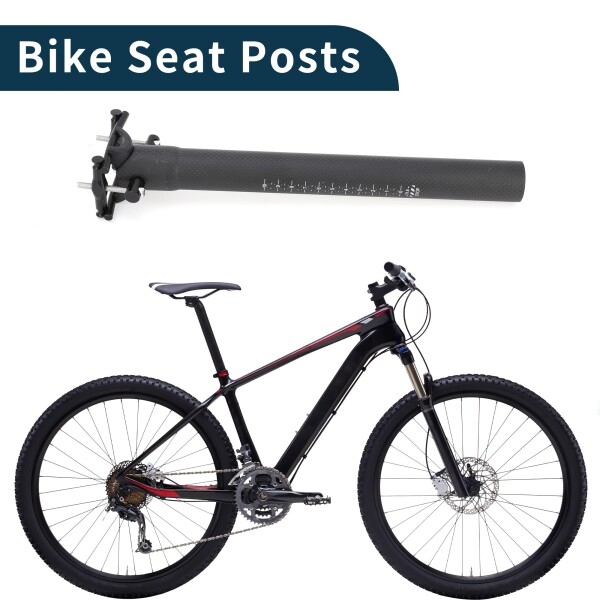 TUCKBOLD 自転車 シートポスト 軽量 自転車 サドルポスト シートチューブ マットブラック 1個 31.6x300mm カーボンファイバー