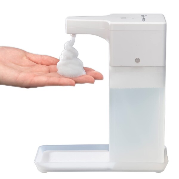スターリングクラブ 手をかざすだけでカンタン♪泡あわ手洗い！濡れた手でハンドポンプを押さないから洗面まわりが汚れにくいと評判です。 泡ハンドソープディスペンサー SSD-002 オ