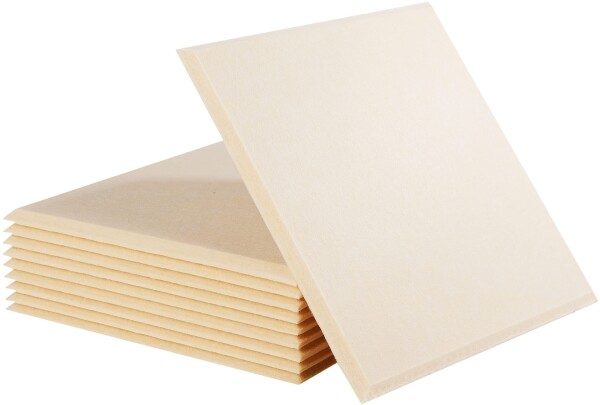 ISL アコースティック・吸音パネル 30cm×30cm 45度カットタイプ ベージュ 10枚セット 難燃仕様 吸音 防音 消音 遮音 断熱 音響改善