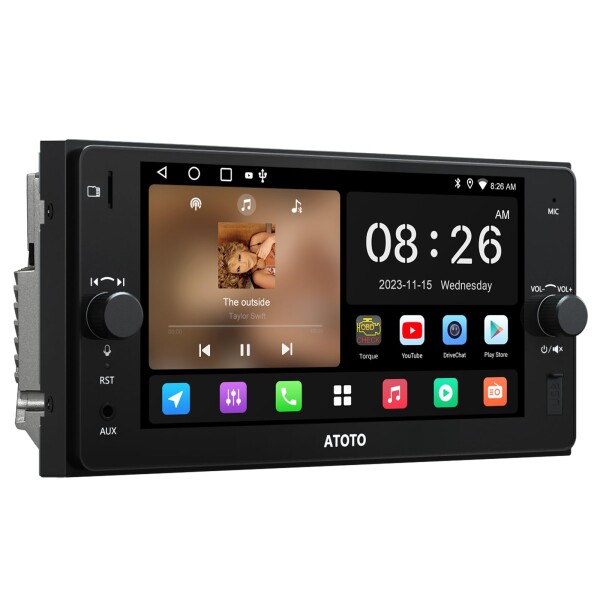 A5L TOYOTA トヨタ7インチワイド 2DIN Androidナビ ディスプレイオーディオ、ワイヤレスCarPlayとAndroid Auto、WiFi 対応/Bluetooth/USB テザリング、GPSトラッキング、ミラーリンク、内蔵24 EQ DSP、Chat-GPT