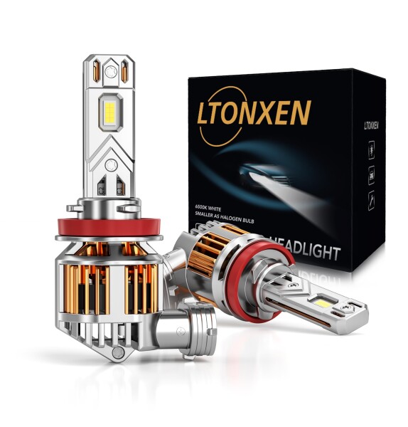 「革新的なモデル」LTONXEN H11 LED ヘッドライト 爆光 車検対応 45W ハイパワー H8 H9 H11 H16 兼用バルブ 6500K ホワイト 全銅ヒートシンク・静音ファン内蔵 DC9-16V 車用 2個セット 4,914円